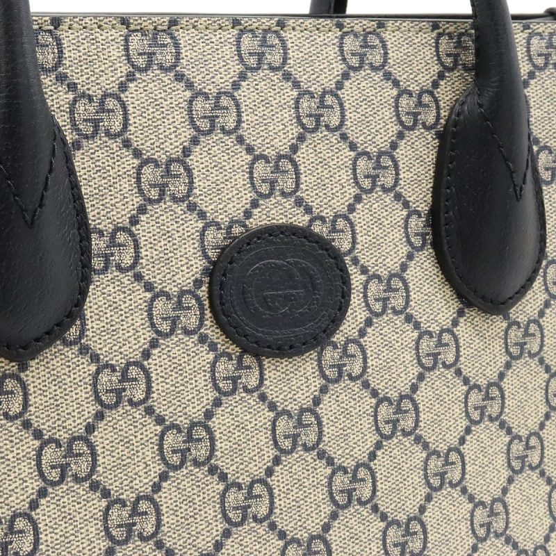 Gucci GG Small Tote Bag 2WAY Ivory Navy - Barde - Image 8