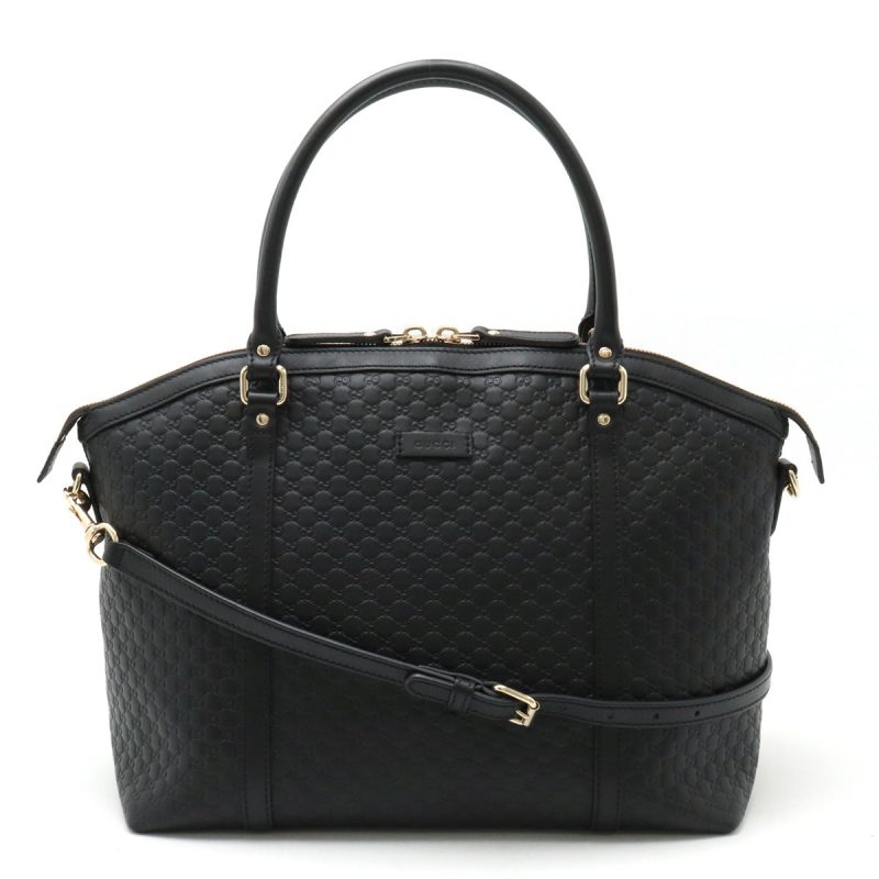 Gucci Microguccissima Leather Handbag Black - Barde