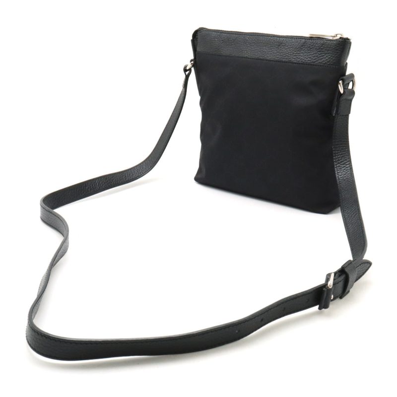 Gucci Nylon Leather Shoulder Bag Black - Barde - Image 2