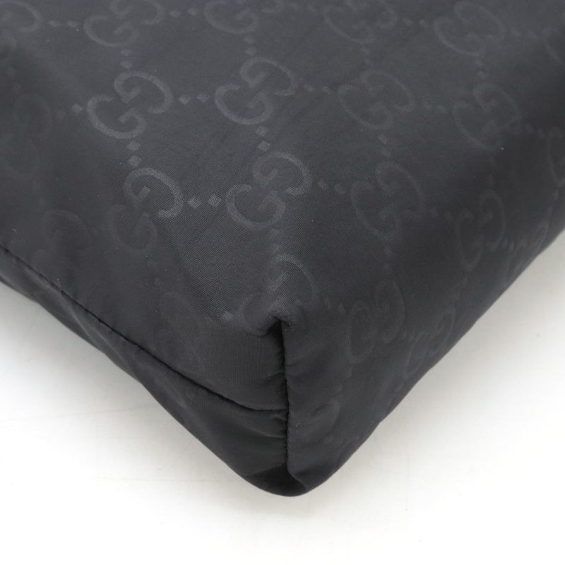 Gucci Nylon Leather Shoulder Bag Black - Barde - Image 3