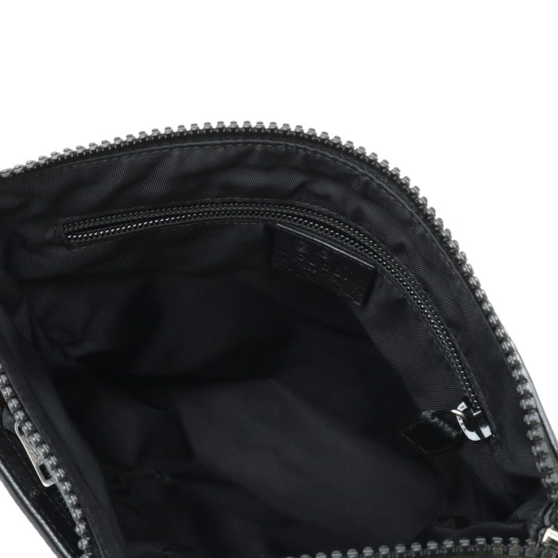 Gucci Nylon Leather Shoulder Bag Black - Barde - Image 6