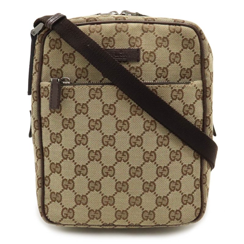 Gucci GG Canvas Leather Shoulder Bag 03136 - Barde