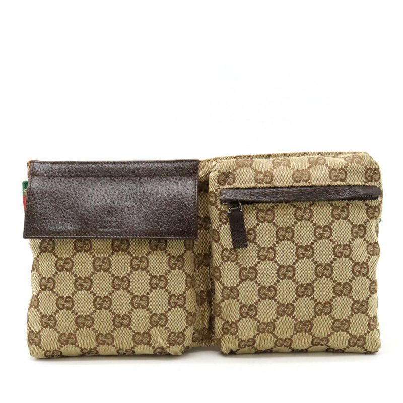 Gucci GG Canvas Leather Waist Bag 28566 - Barde