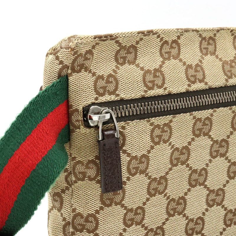 Gucci GG Canvas Leather Waist Bag 28566 - Barde - Image 4