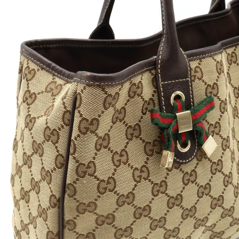 Gucci GG Canvas Princy Ribbon Tote Bag 163805 - Barde - Image 6