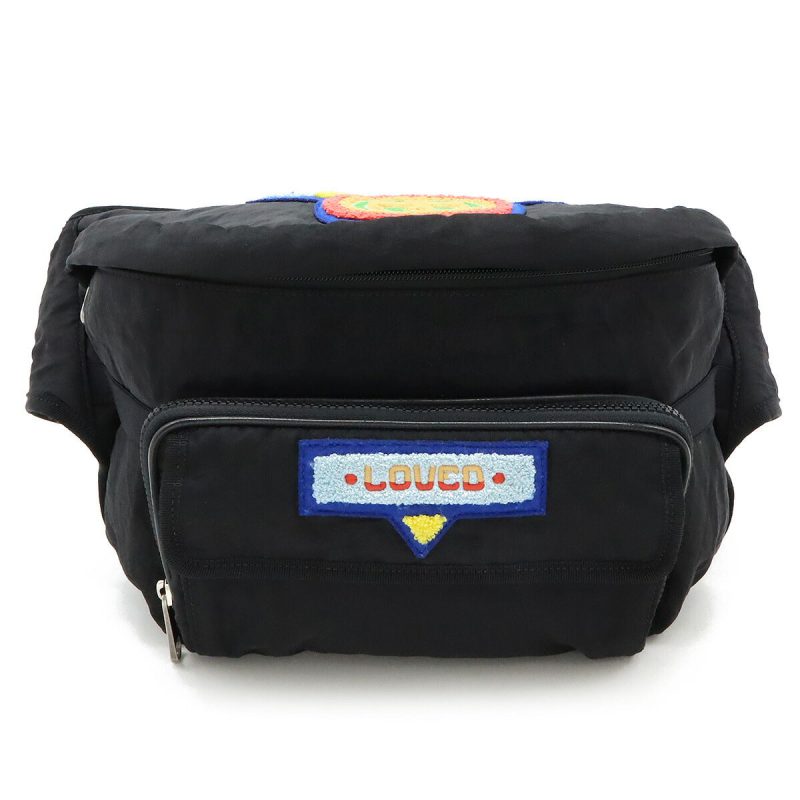 Gucci Nylon Terry Cloth Patch Waist Bag Backpack 536842 - Barde