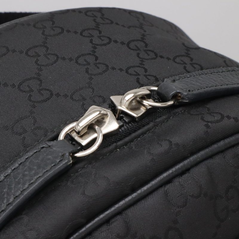 Gucci Nylon Leather Backpack Black - Barde - Image 4
