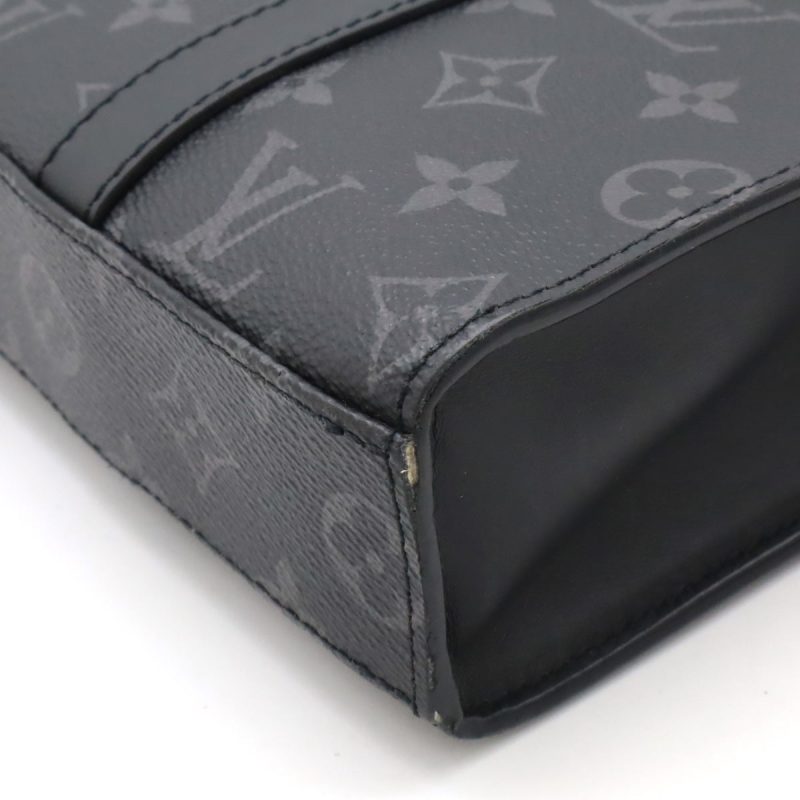Louis Vuitton Monogram Eclipse Canvas/Leather Sac Plat Cross Handbag Tote M46456 - Barde - Image 3