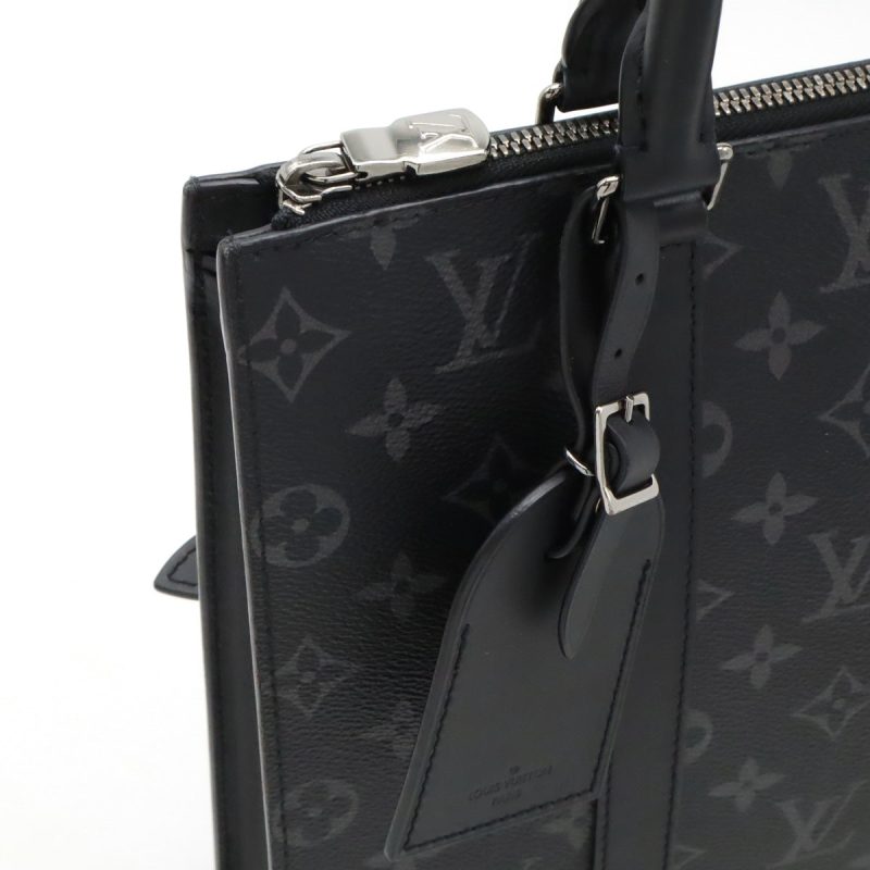 Louis Vuitton Monogram Eclipse Canvas/Leather Sac Plat Cross Handbag Tote M46456 - Barde - Image 5