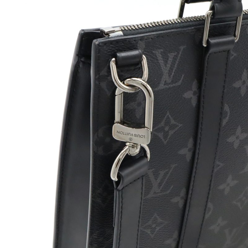 Louis Vuitton Monogram Eclipse Canvas/Leather Sac Plat Cross Handbag Tote M46456 - Barde - Image 7