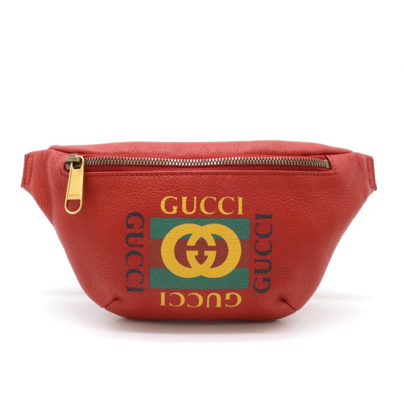 Gucci Leather Print Small Belt Bag 527792 - Barde