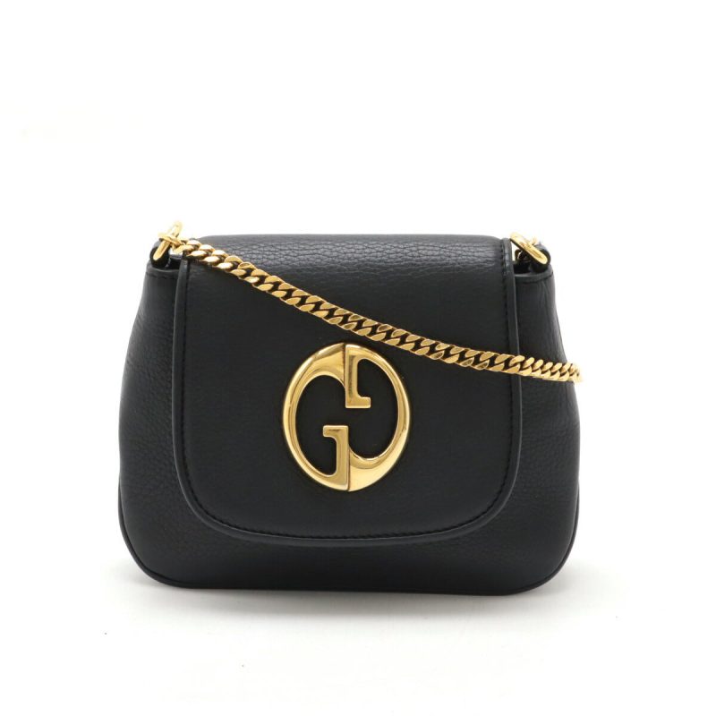 Gucci Leather Double G Logo Chain Bag - Barde