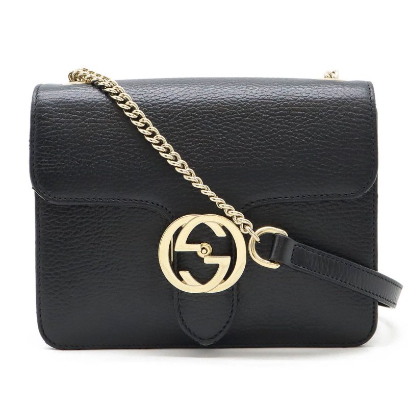 Gucci Leather Interlocking G Chain Shoulder Bag - Barde