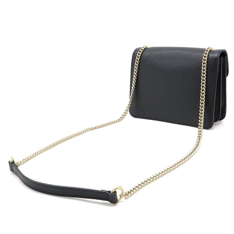 Gucci Leather Interlocking G Chain Shoulder Bag - Barde - Image 2