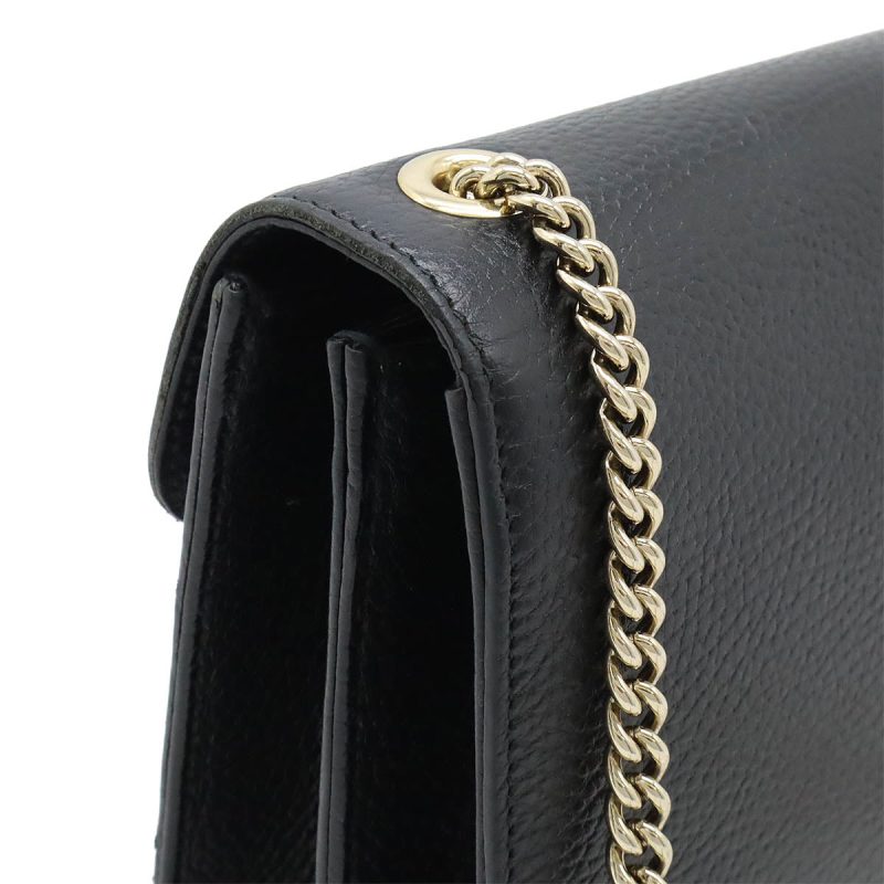Gucci Leather Interlocking G Chain Shoulder Bag - Barde - Image 4