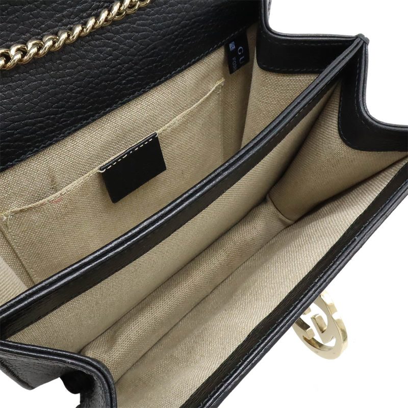 Gucci Leather Interlocking G Chain Shoulder Bag - Barde - Image 6