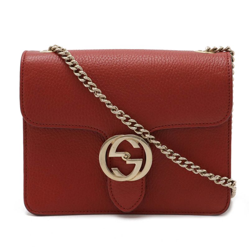 Gucci Leather Interlocking G Chain Bag - Barde