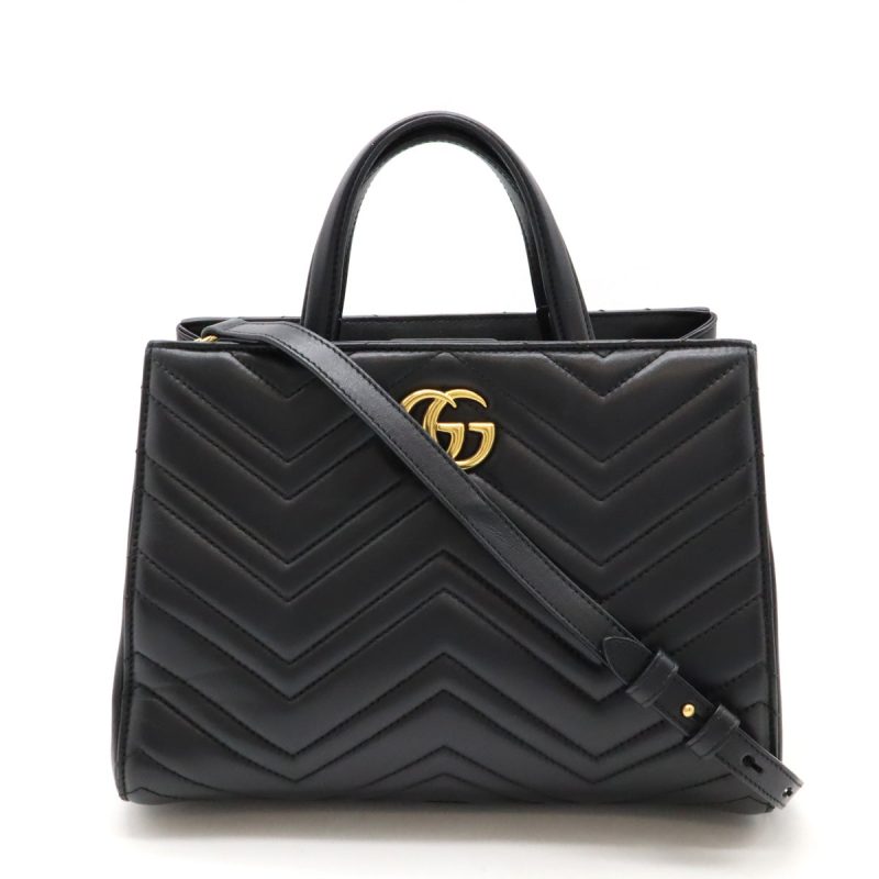 Gucci GG Marmont Quilted Leather Handbag 2WAY 448054 - Barde