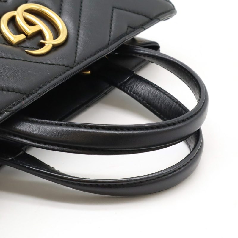 Gucci GG Marmont Quilted Leather Handbag 2WAY 448054 - Barde - Image 4
