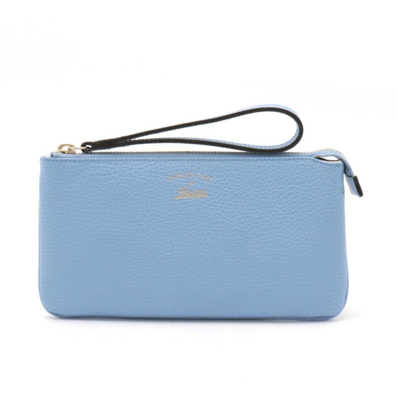 Gucci Leather Logo Swing Pouch Cosmetic Bag - Barde