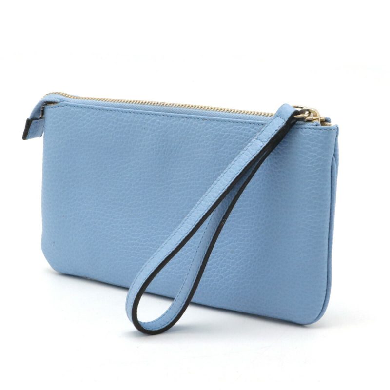 Gucci Leather Logo Swing Pouch Cosmetic Bag - Barde - Image 2
