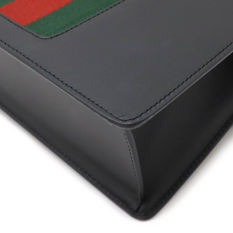 Gucci Sylvie Leather Ribbon Shoulder Bag - Barde - Image 3