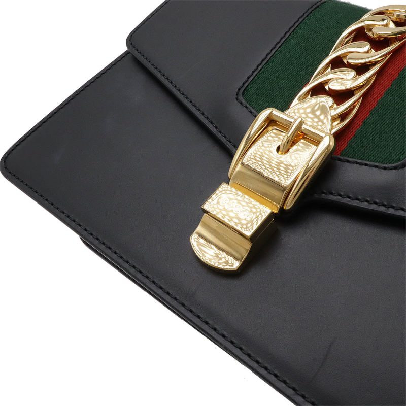 Gucci Sylvie Leather Ribbon Shoulder Bag - Barde - Image 5
