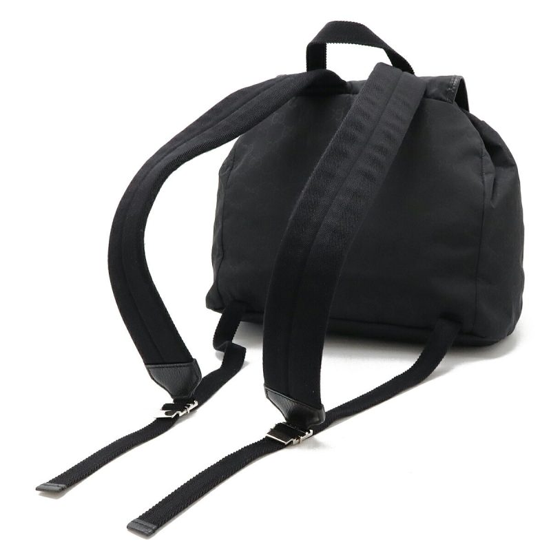 Gucci Nylon Leather Backpack Black - Barde - Image 2