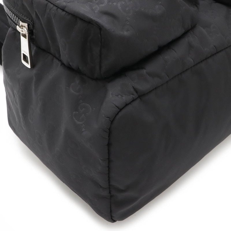 Gucci Nylon Leather Backpack Black - Barde - Image 3