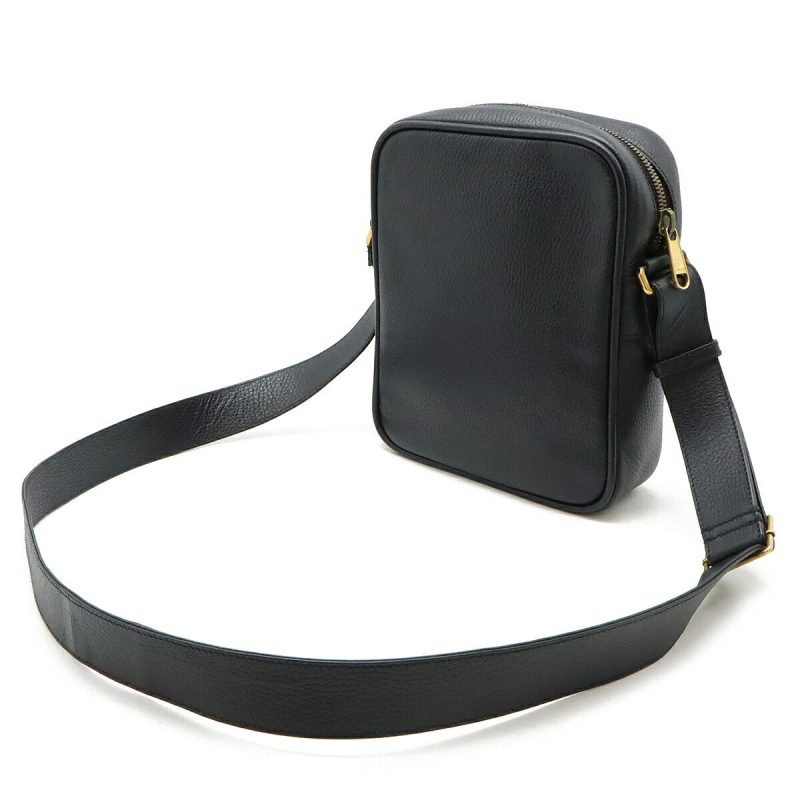 Gucci Leather Print Messenger Bag Black - Barde - Image 2