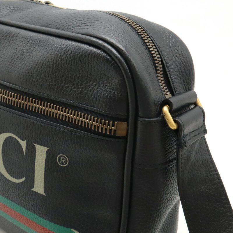 Gucci Leather Logo Print Messenger Bag 523589 - Barde - Image 8