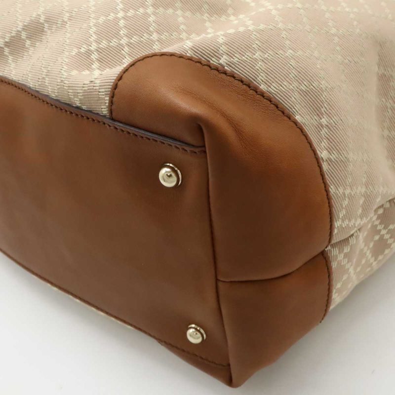 Gucci Diamante Bamboo Tote Bag Canvas Leather - Barde - Image 3