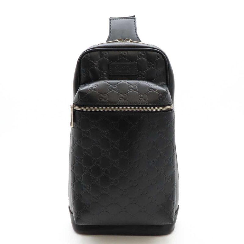 Gucci Leather Crossbody Bag Black - Barde