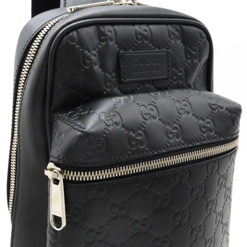 Gucci Leather Crossbody Bag Black - Barde - Image 5