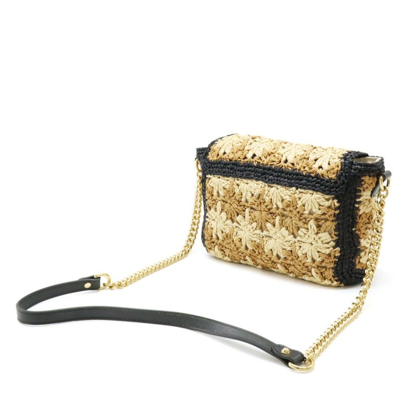 Gucci GG Marmont Raffia Leather Shoulder Bag - Barde - Image 2