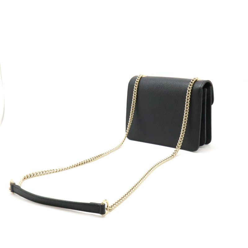 Gucci Leather Interlocking G Chain Shoulder Bag - Barde - Image 2