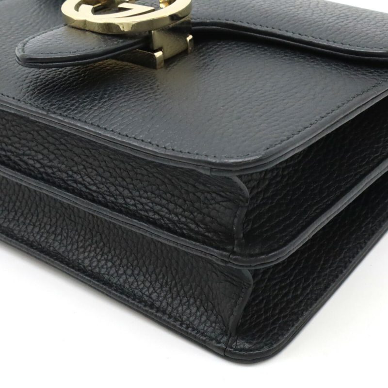 Gucci Leather Interlocking G Chain Shoulder Bag - Barde - Image 3