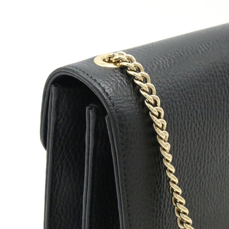 Gucci Leather Interlocking G Chain Shoulder Bag - Barde - Image 4