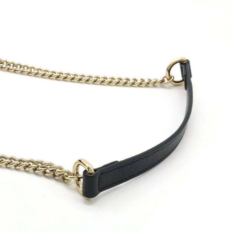 Gucci Leather Interlocking G Chain Shoulder Bag - Barde - Image 5