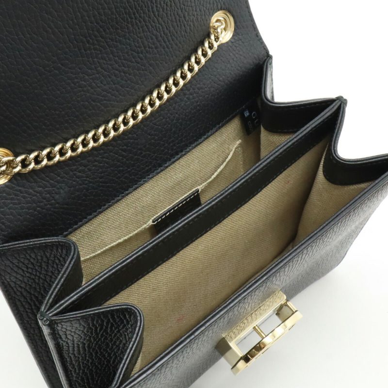 Gucci Leather Interlocking G Chain Shoulder Bag - Barde - Image 6