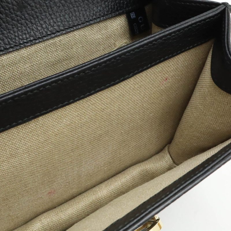 Gucci Leather Interlocking G Chain Shoulder Bag - Barde - Image 7