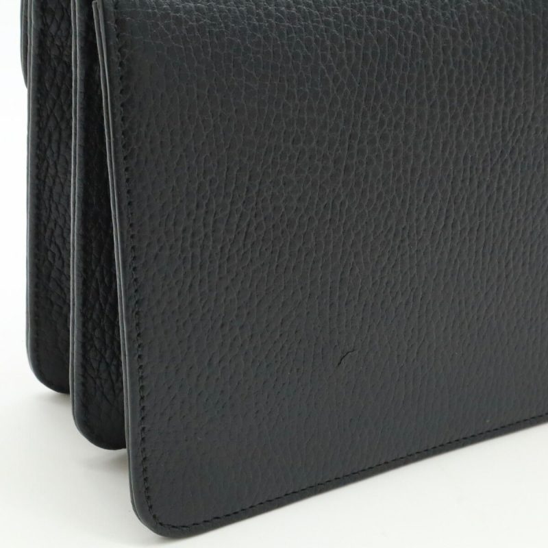 Gucci Leather Interlocking G Chain Shoulder Bag - Barde - Image 8