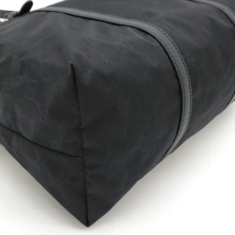 Gucci Nylon Leather GG Tote Bag Black - Barde - Image 3