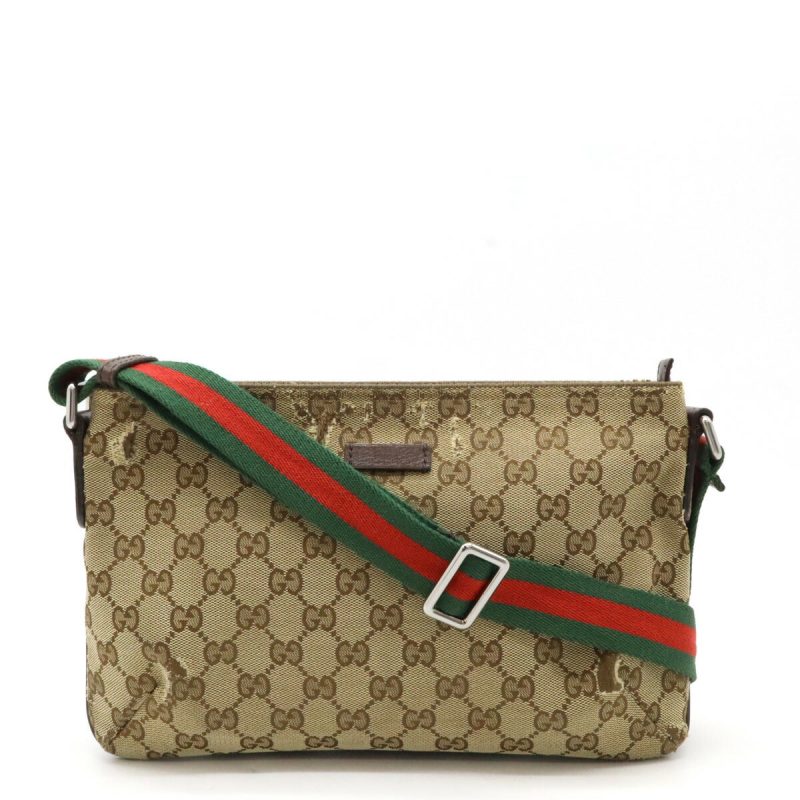 Gucci GG Canvas Leather Shoulder Bag 189749 - Barde