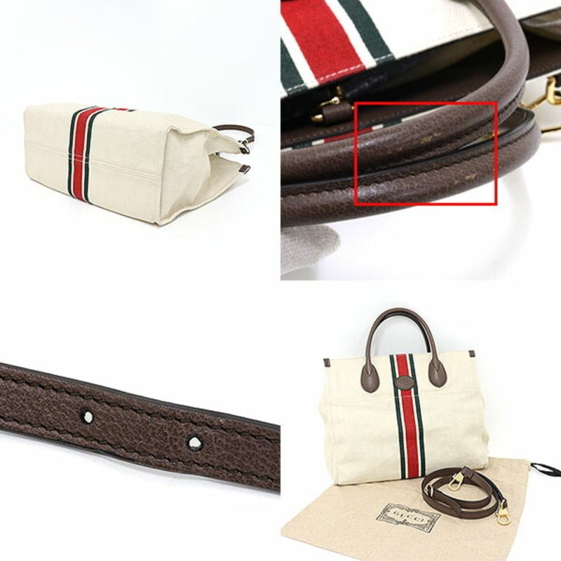 Gucci Sherry Line  ivory ivory Tote Bag (Pre-Owned) - Barde - Image 3