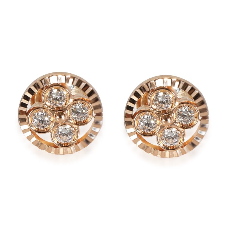 Louis Vuitton Sun Blossom Diamond Earring in 18k Rose Gold 0.40 CTW - Barde