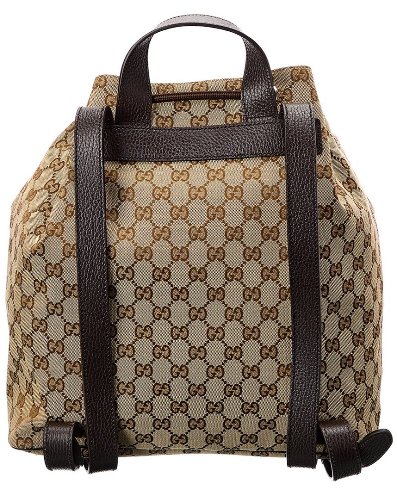 Gucci GG Canvas & Leather Backpack - Barde - Image 2