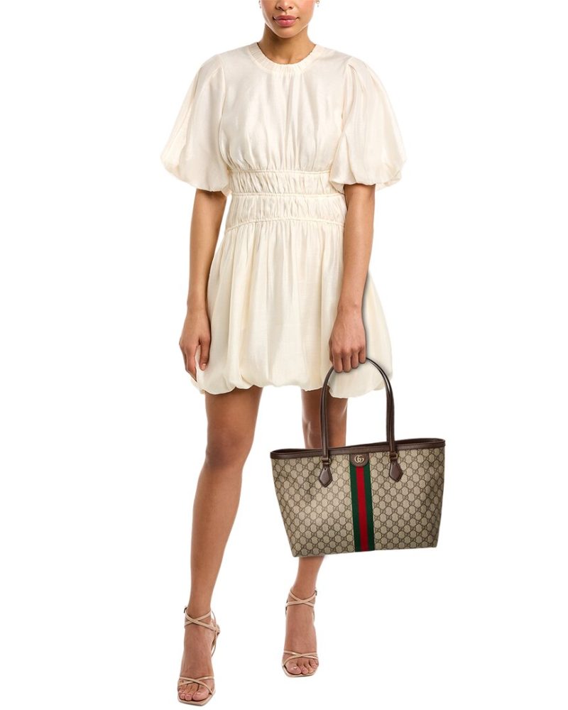 Gucci Ophidia Medium GG Supreme Canvas & Leather Tote - Barde - Image 4