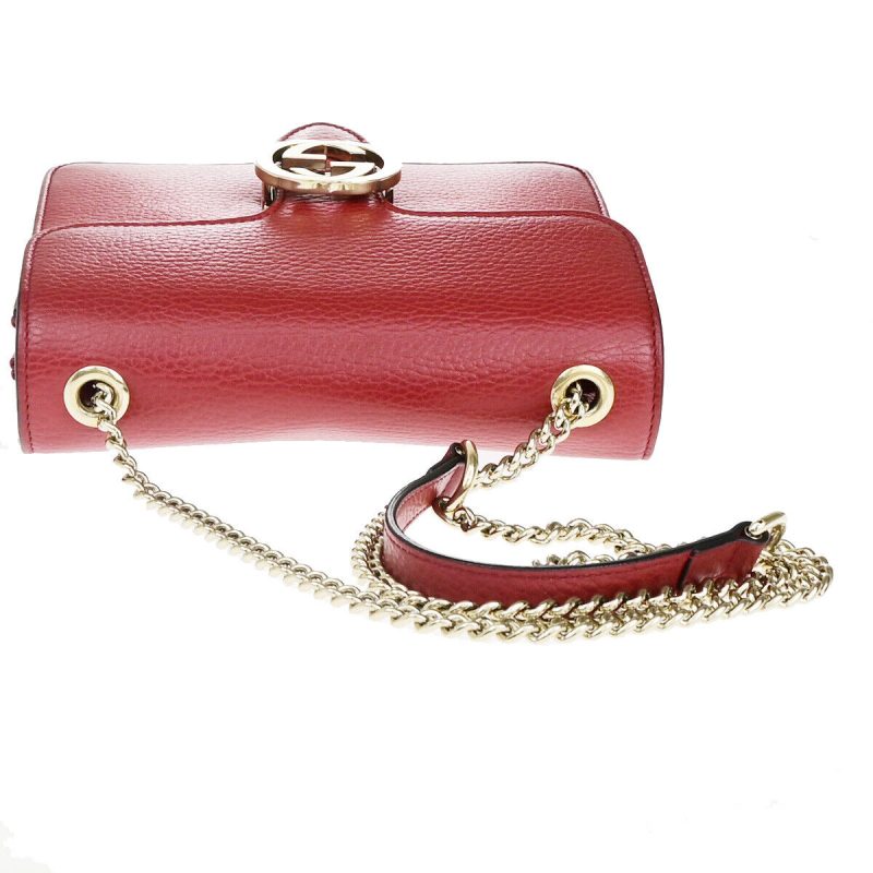 Gucci Interlocking  Leather Shoulder Bag () - Barde - Image 4