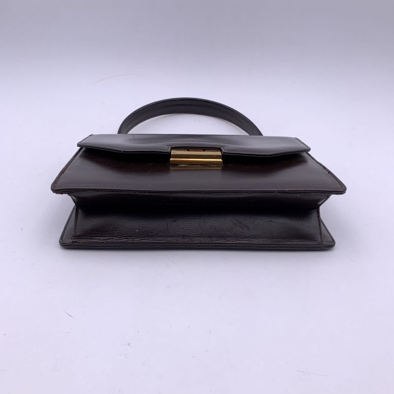 Gucci Vintage Leather Handbag Handle Horsebit 1955 - Barde - Image 4